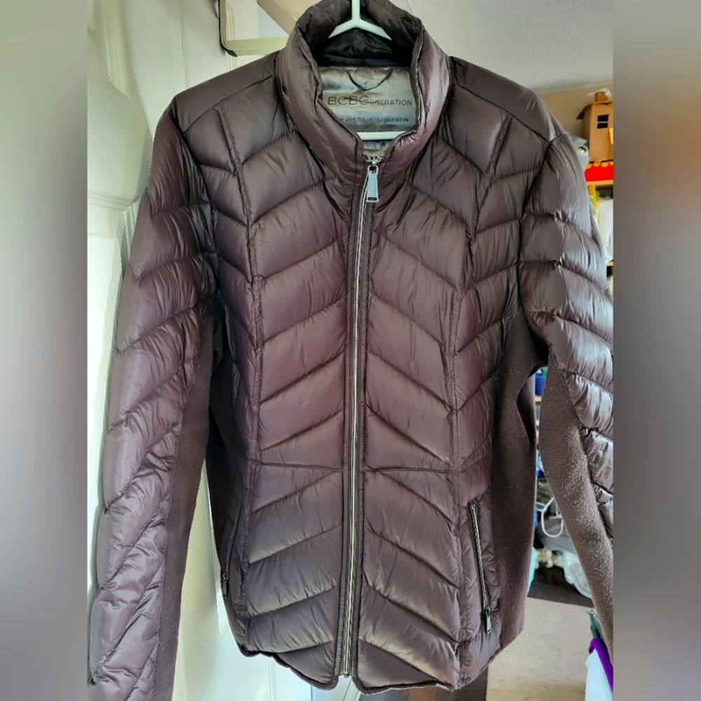BCBGeneration Brown, lightweight, down filled jacket, size XL